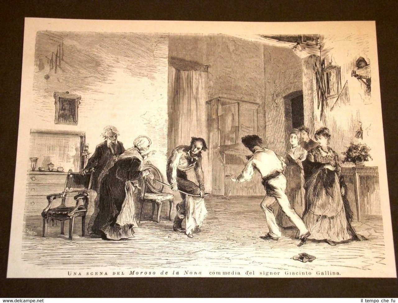 Teatro nel 1875 Scena del Moroso de la Nona Commedia …