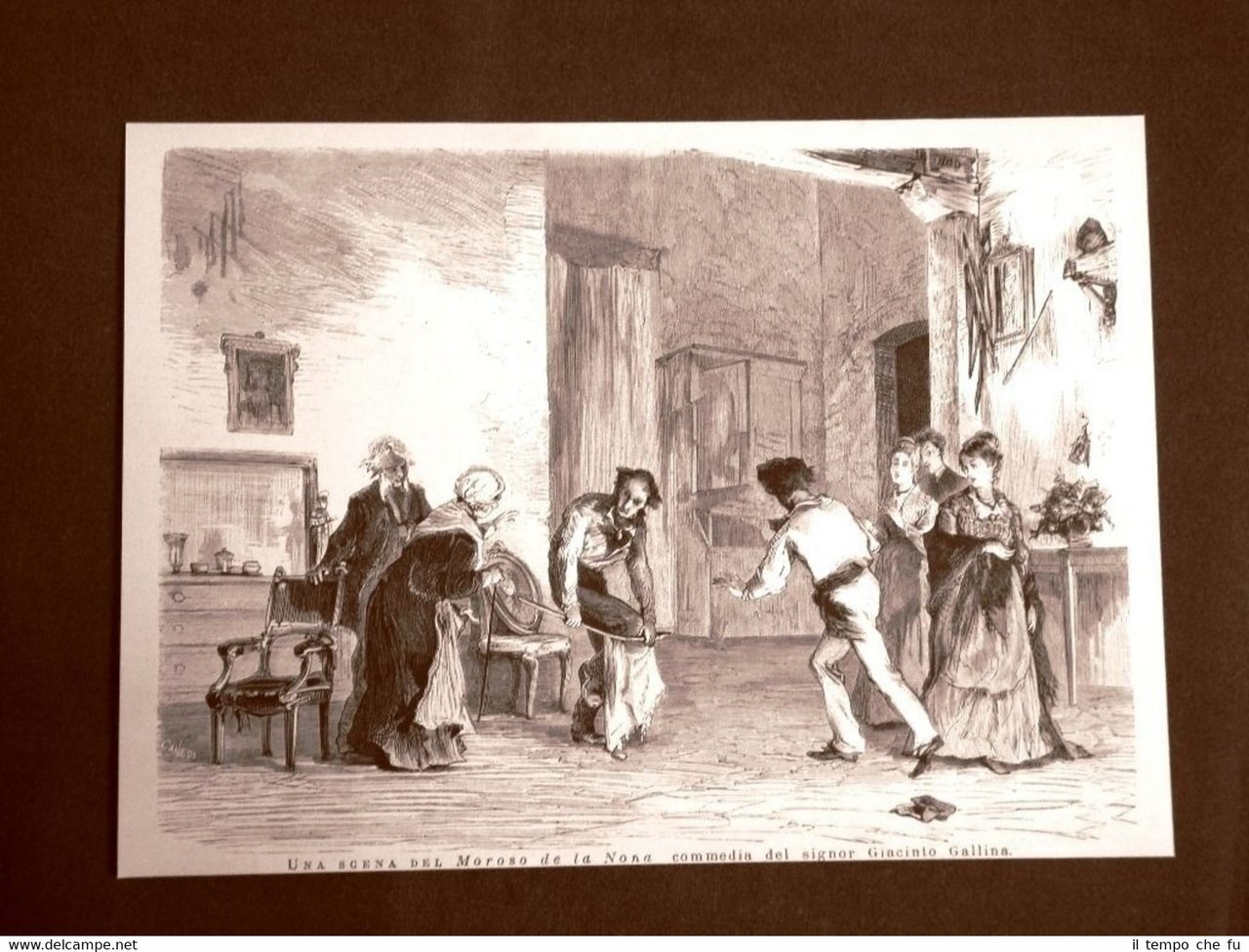 Teatro nel 1875 Una scena del Moroso de la Nona …