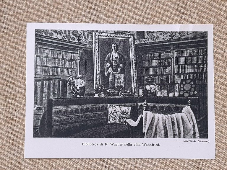 Teatro Wagner Bayreuth Festspielhaus e Biblioteca Villa Wahnfried Stampa 1944