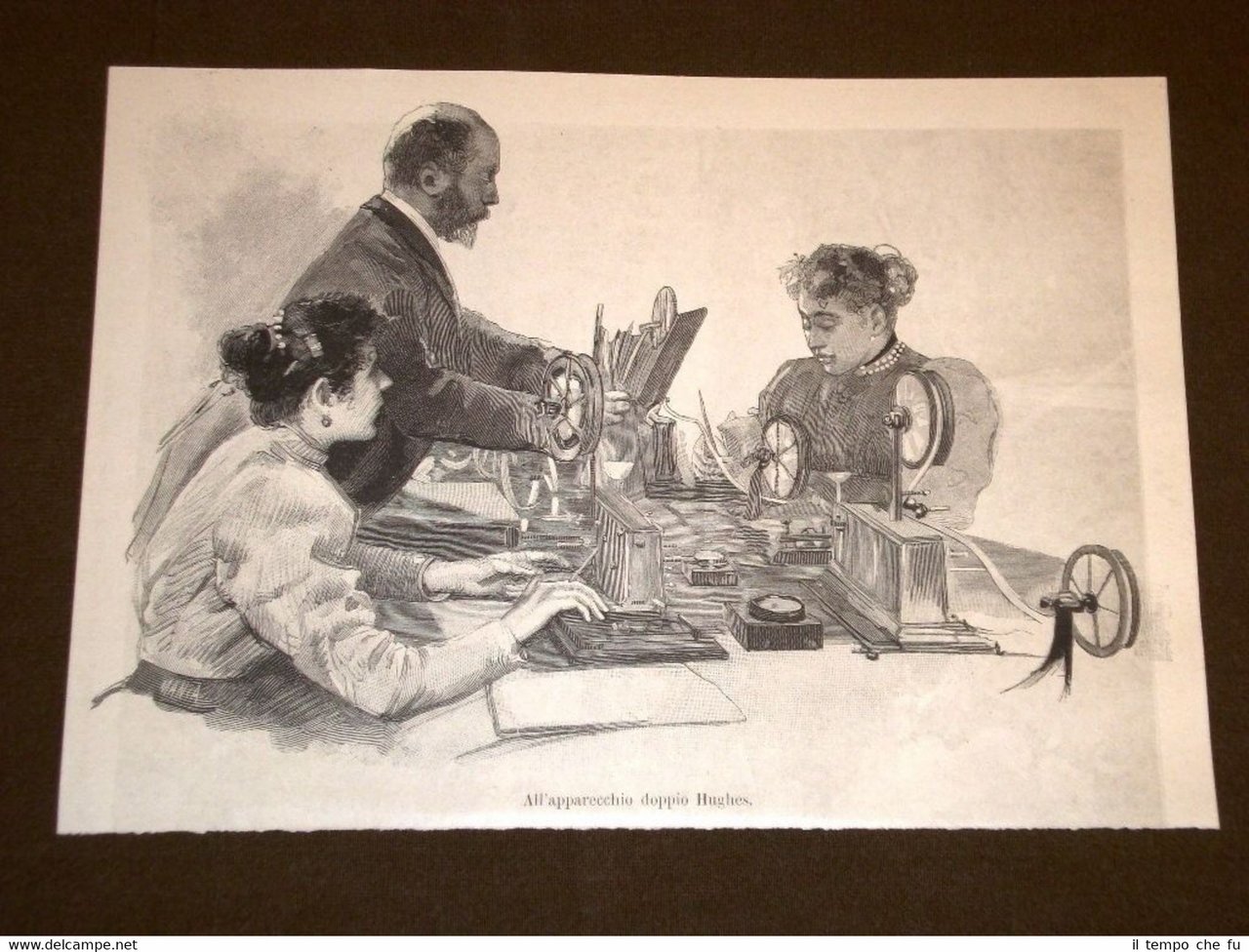 Telegrafo e telegrafisti nel 1893 Ufficio di Milano Apparecchio doppio … | Immagine principale