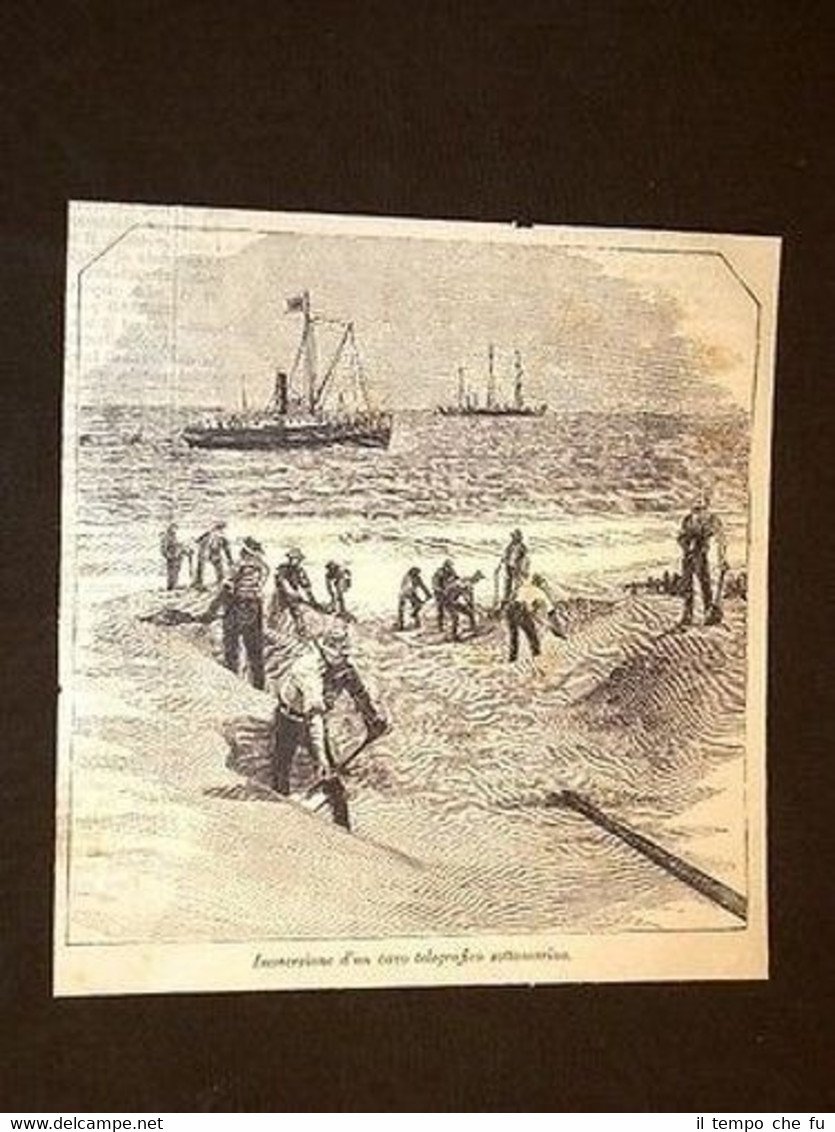 Telegrafo Immersione di un cavo telegrafico sottomarino