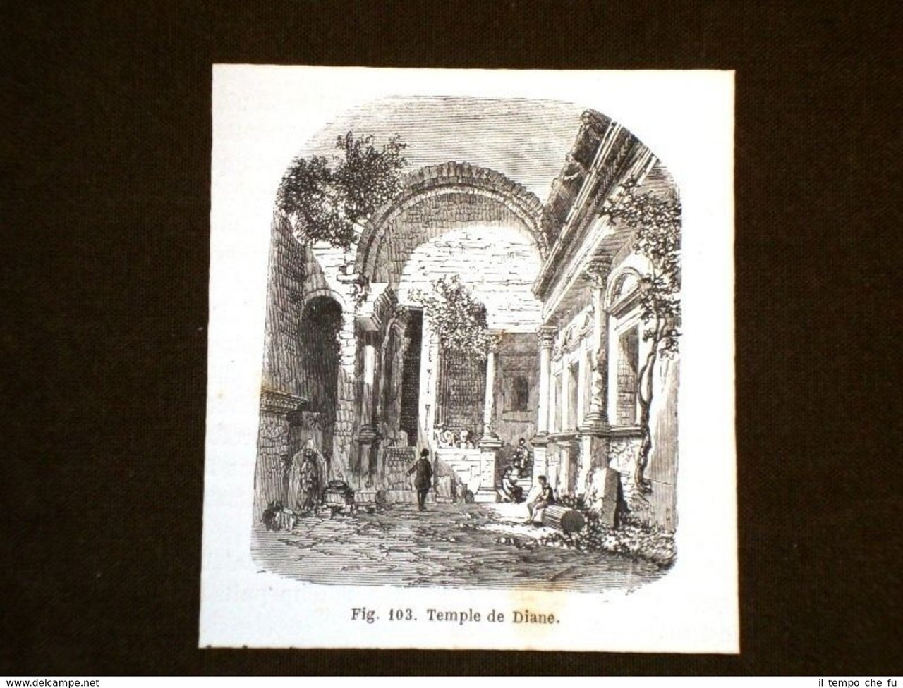 Tempio di Diana a Nîmes nel 1864