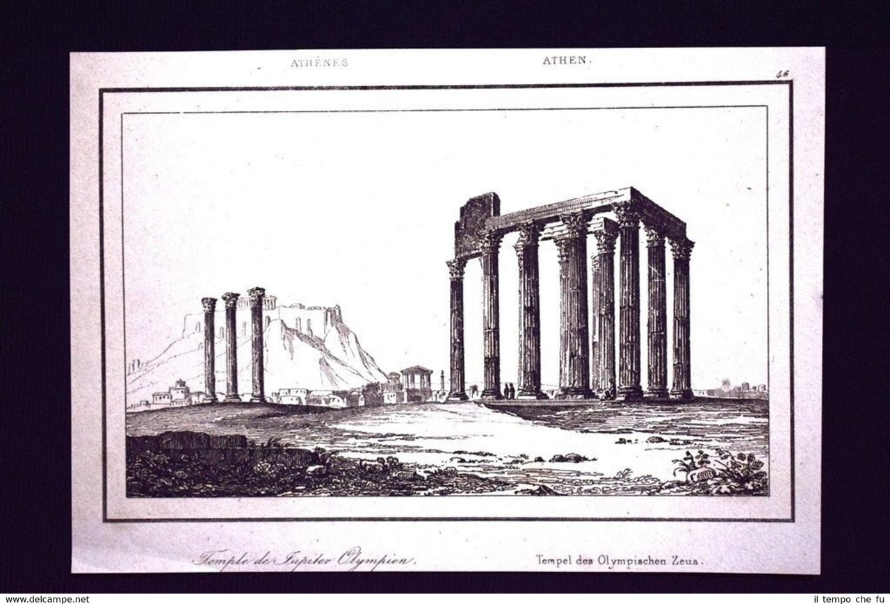 Tempio di Zeus Olimpio, Atene, Grecia Incisione del 1850 L'Univers … | Immagine principale