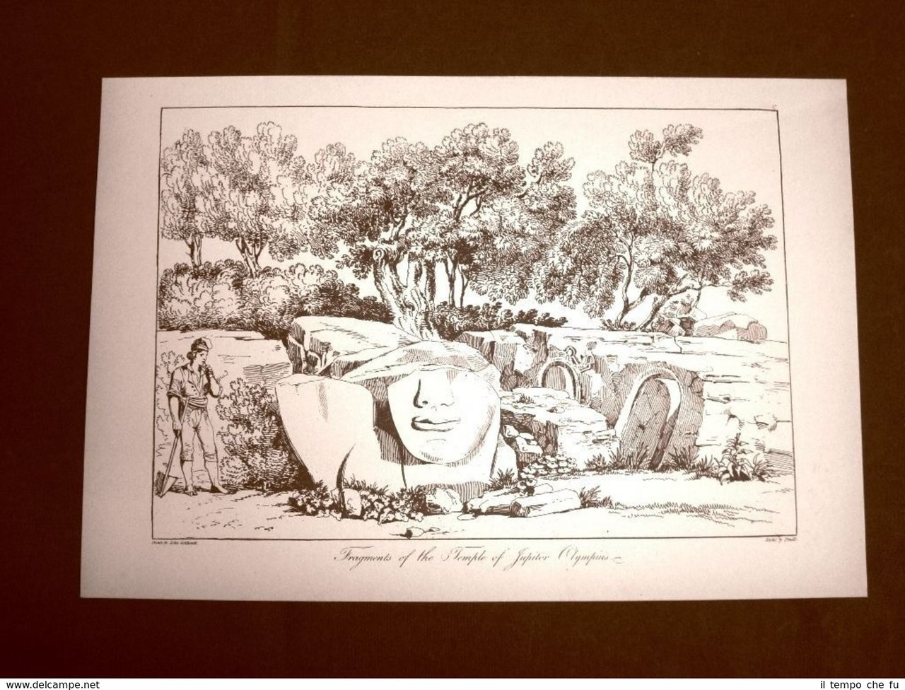 Tempio Giove Olimpico Agrigento Sicilia Ristampa Goldicutt Antiquies Sicily 1818 | Immagine principale
