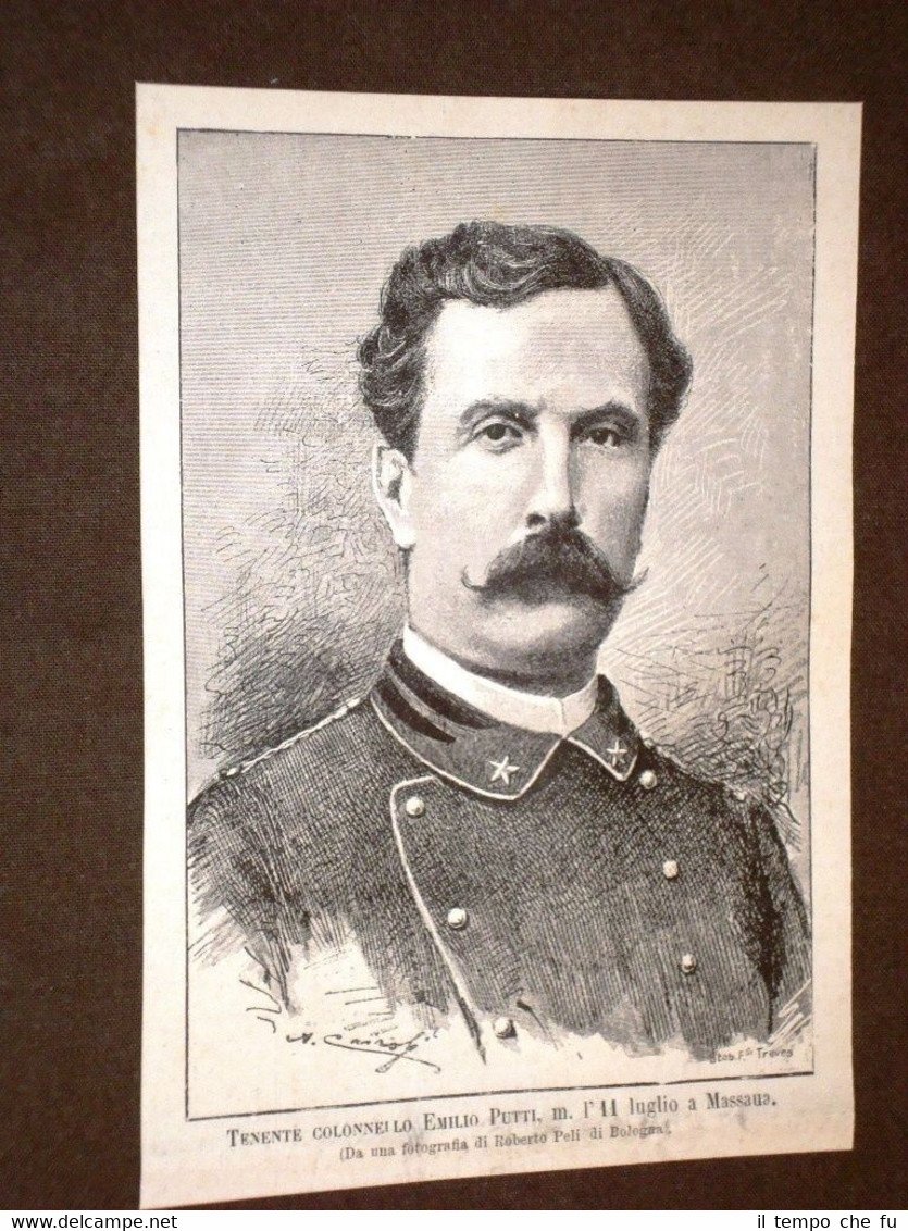 Tenente Colonnello Emilio Putti Morto a Massaua o Batsi nel …