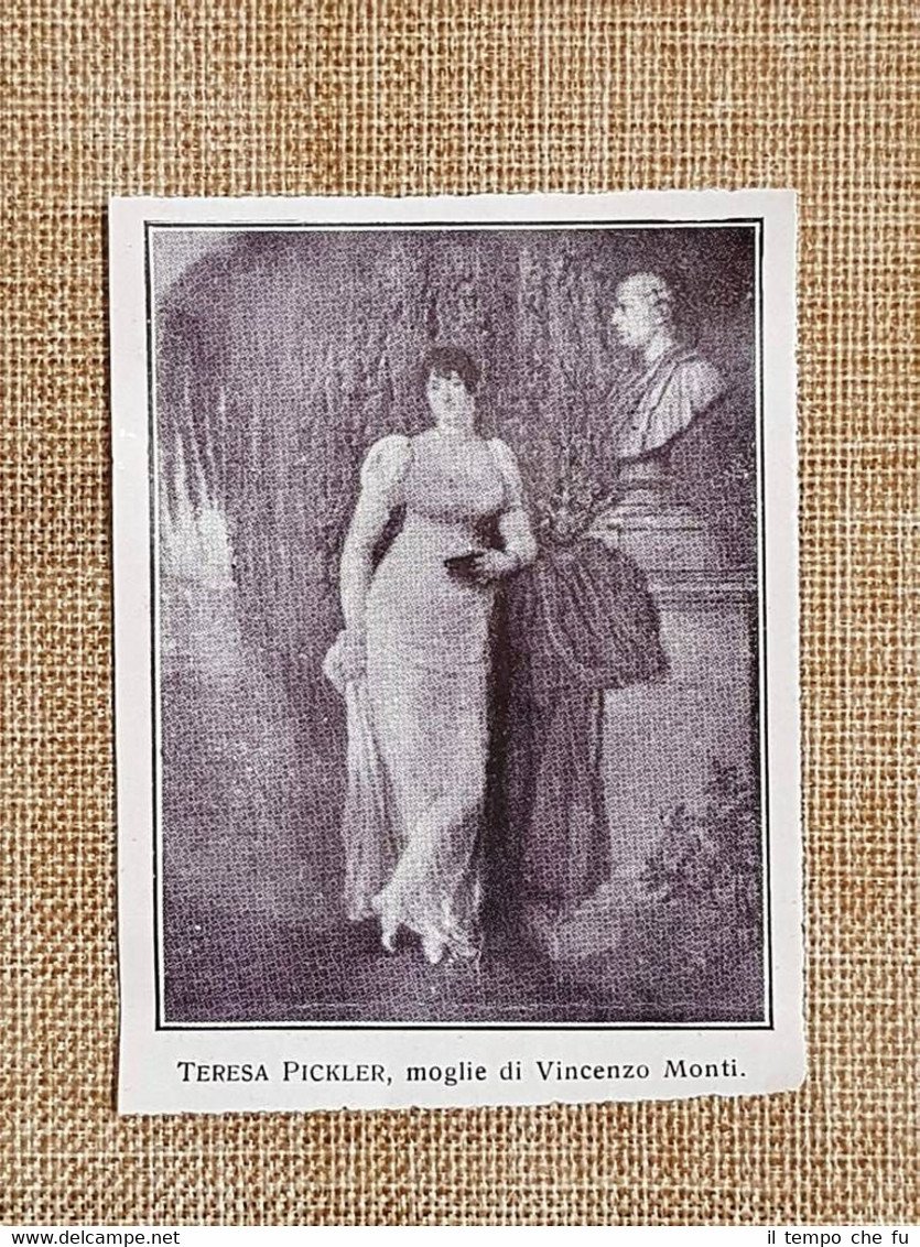 Teresa Pickler Moglie del poeta Vincenzo Monti Stampa del 1928