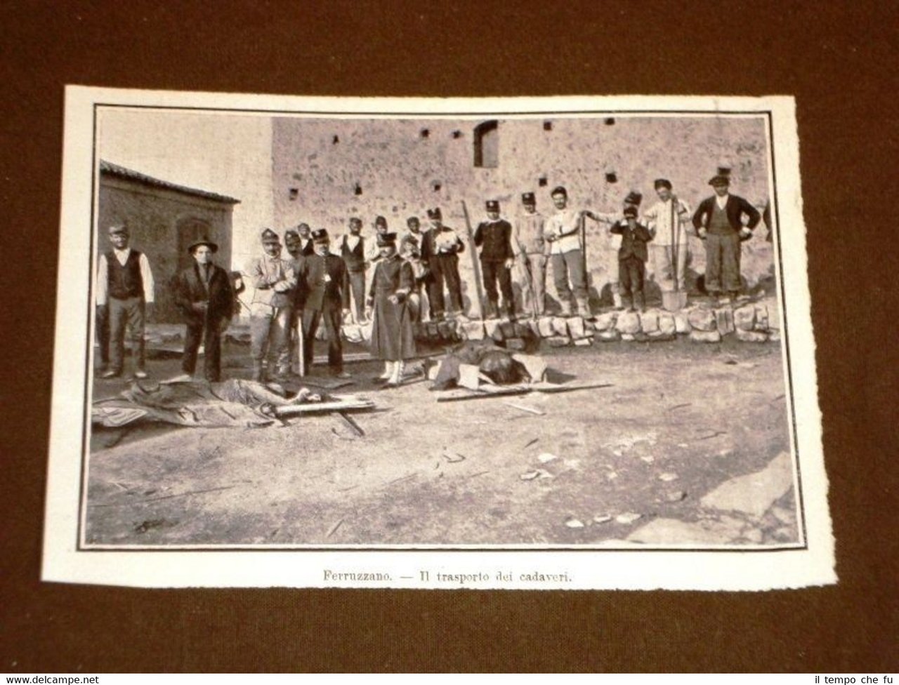 Terremoto in Calabria 23 ottobre 1907 Ferruzzano Trasporto dei cadaveri