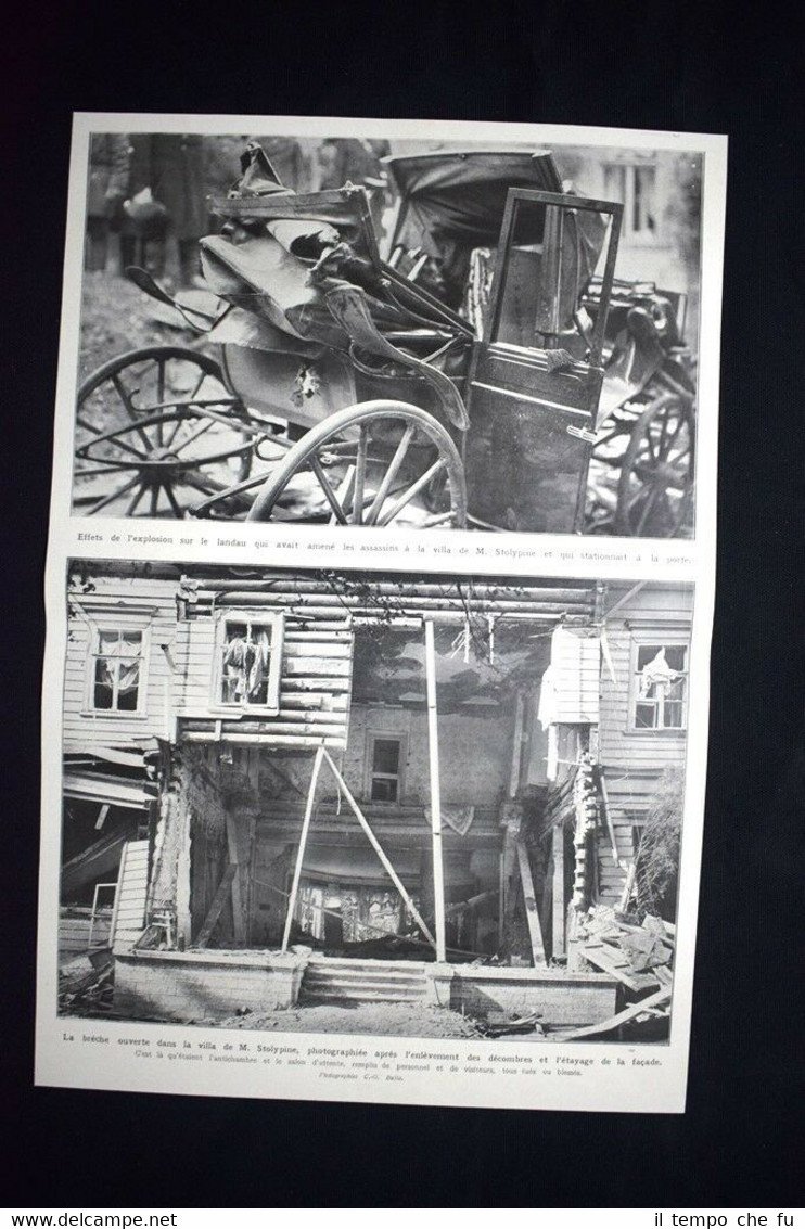 Terribile esplosione della villa Stolypin in Russia Stampa del 1906