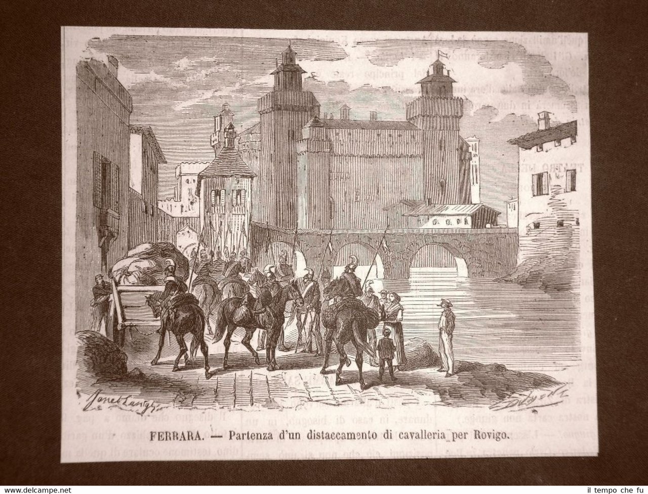 Terza guerra d'indipendenza d'Italia Ferrara nel 1866 Distaccamento cavalleria