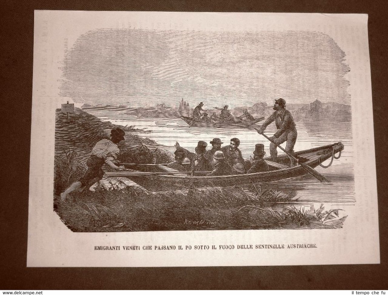 Terza guerra d'indipendenza nel 1866 Emigranti veneti passono il Po …