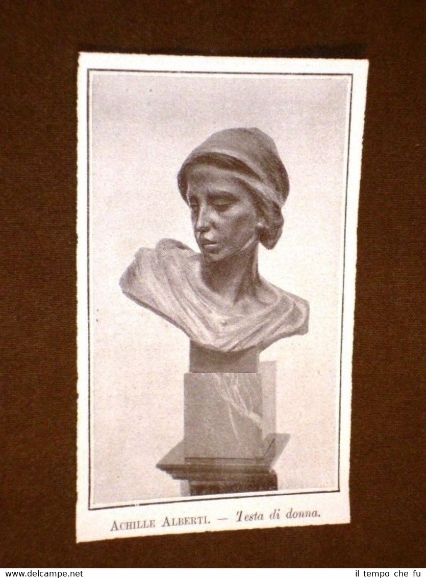 Testa di donna Scultura di Achille Alberti