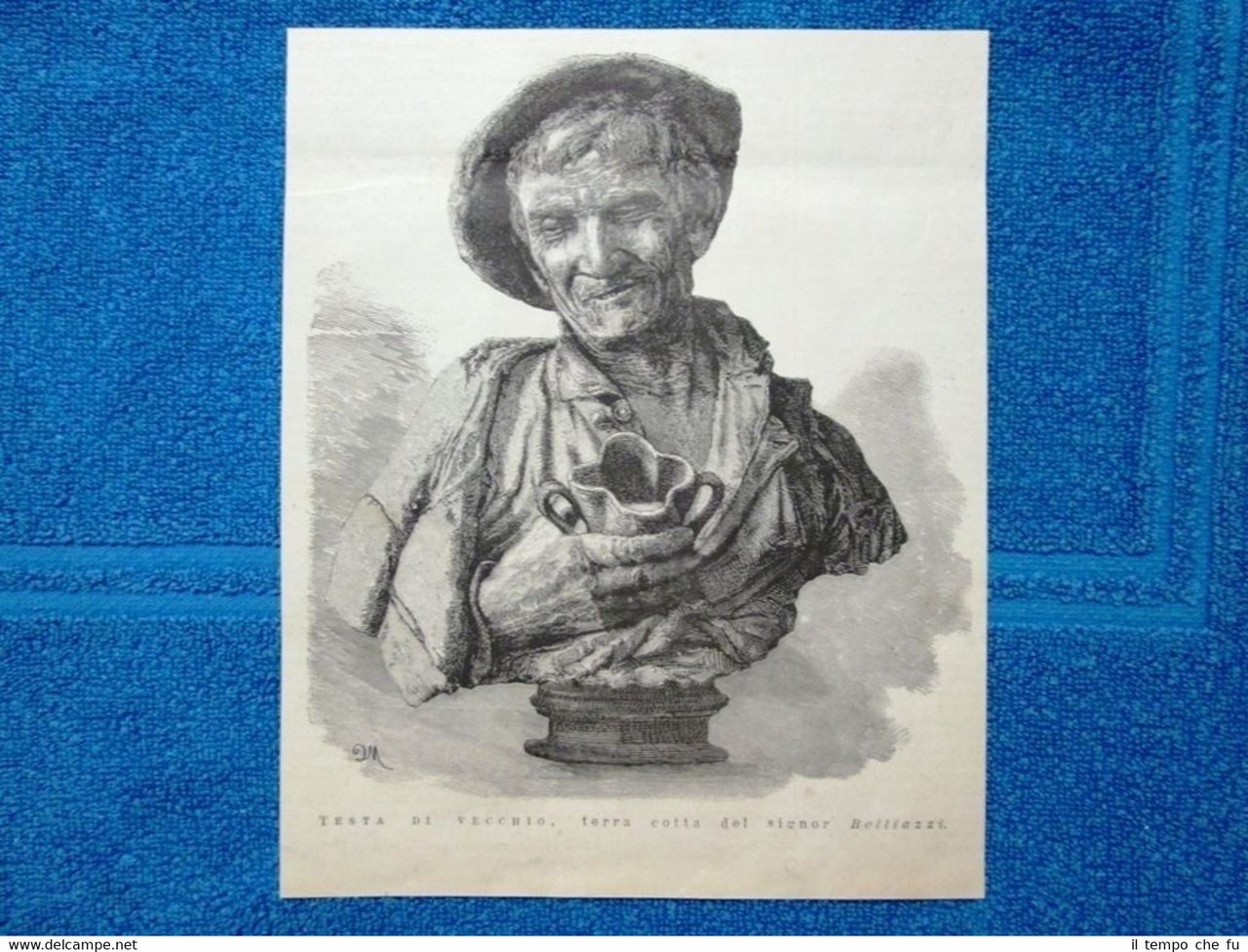 Testa di vecchio, terra cotta del Belliazzi