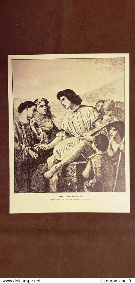 The troubadour o Il trovatore Quadro di Thomas Couture Stampa …
