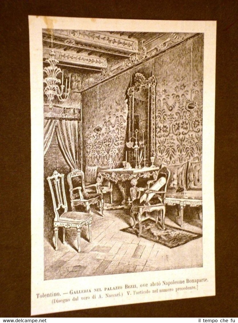 Tolentino nel 1886 Galleria nel Palazzo Bezzi Vi abitò Napoleone …