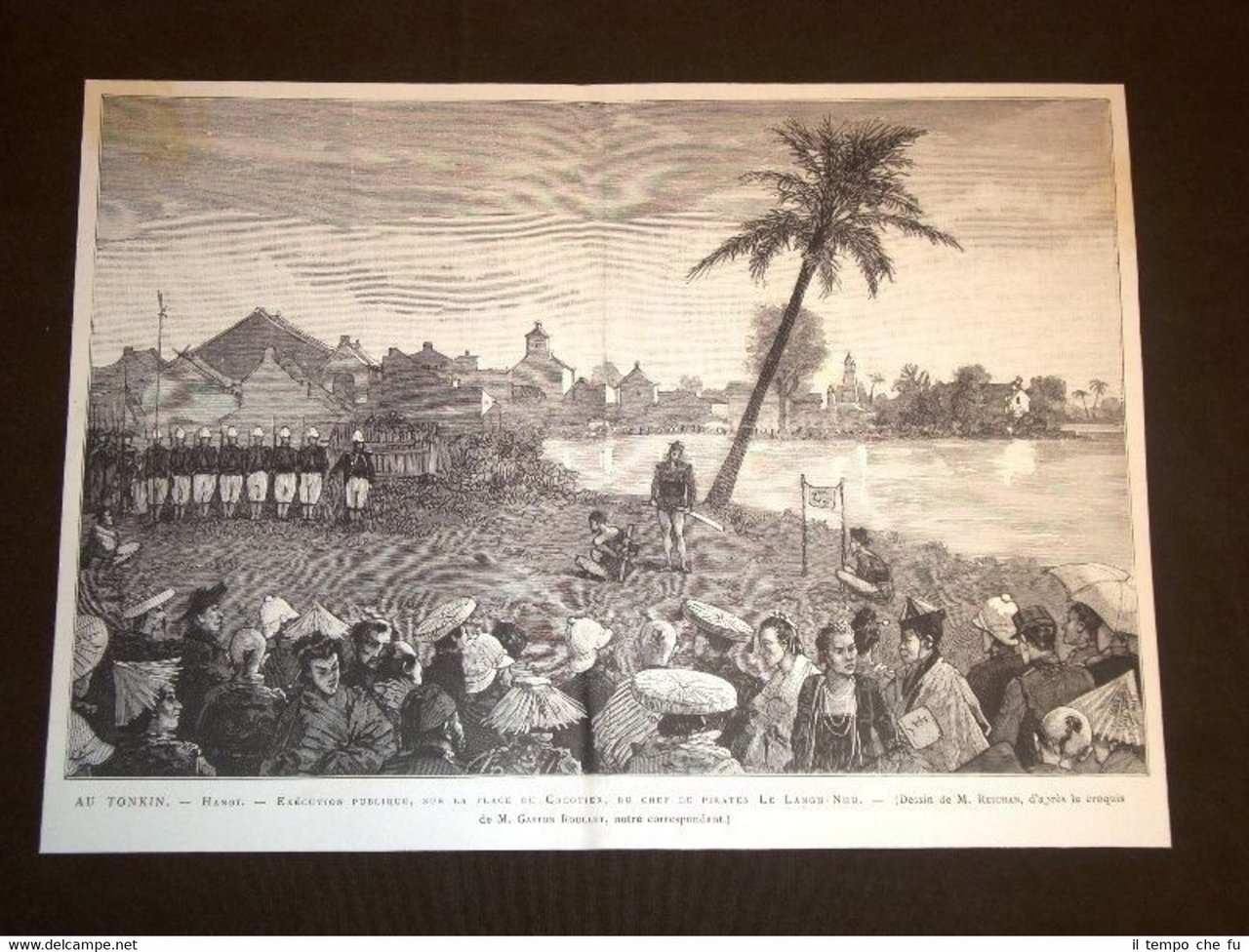 Tonkin Hanoi Esecuzione pubblica Capo dei pirati Langh Nhu Piazza …