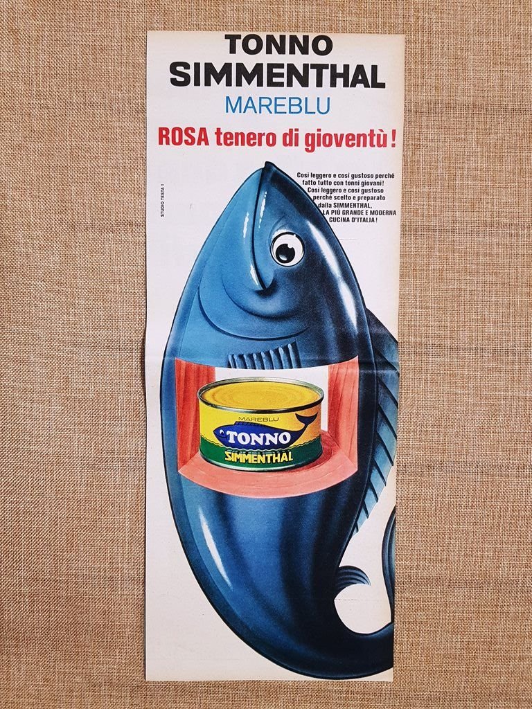 Tonno Simmenthal Mareblu Pubblicità vintage anni '70 | Immagine principale