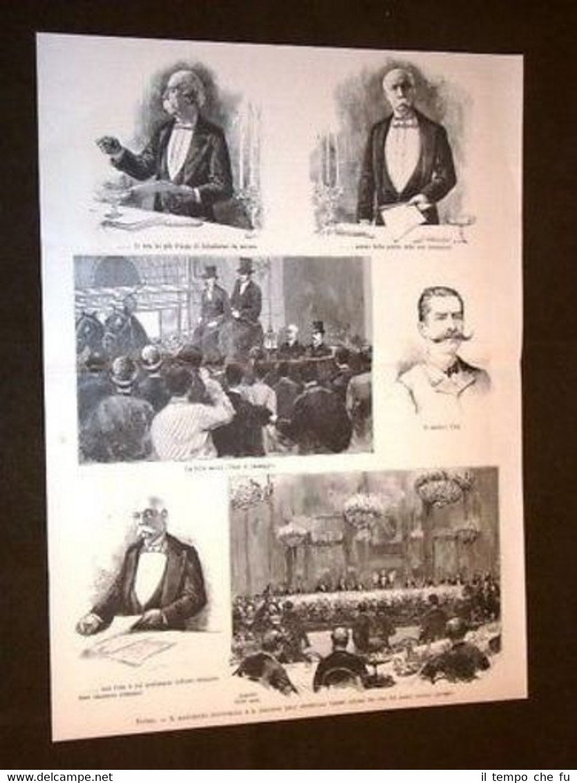 Torino Banchetto Elezioni Onorevole Crispi Sindaco Voli