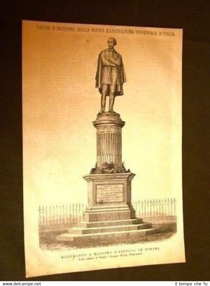 Torino Monumento a Massimo D'Azeglio Scultura Balzico