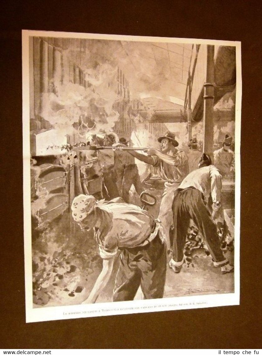 Torino nel 1902 Sciopero dei gasisti Avventizi caricano le scorte