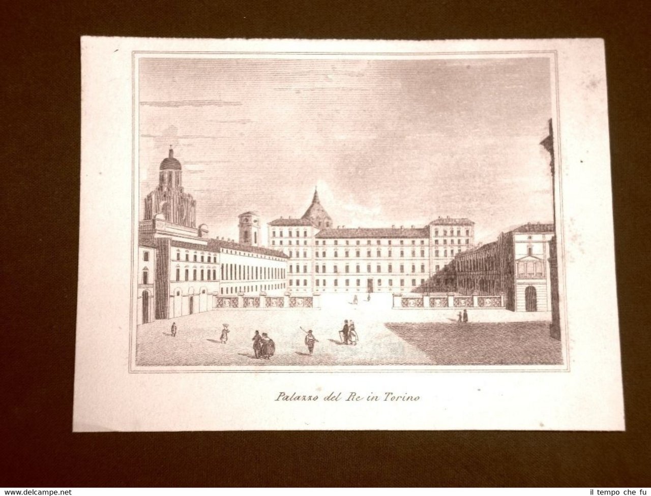 Torino Palazzo del Re o Reale Incisione su rame all'acquaforte …
