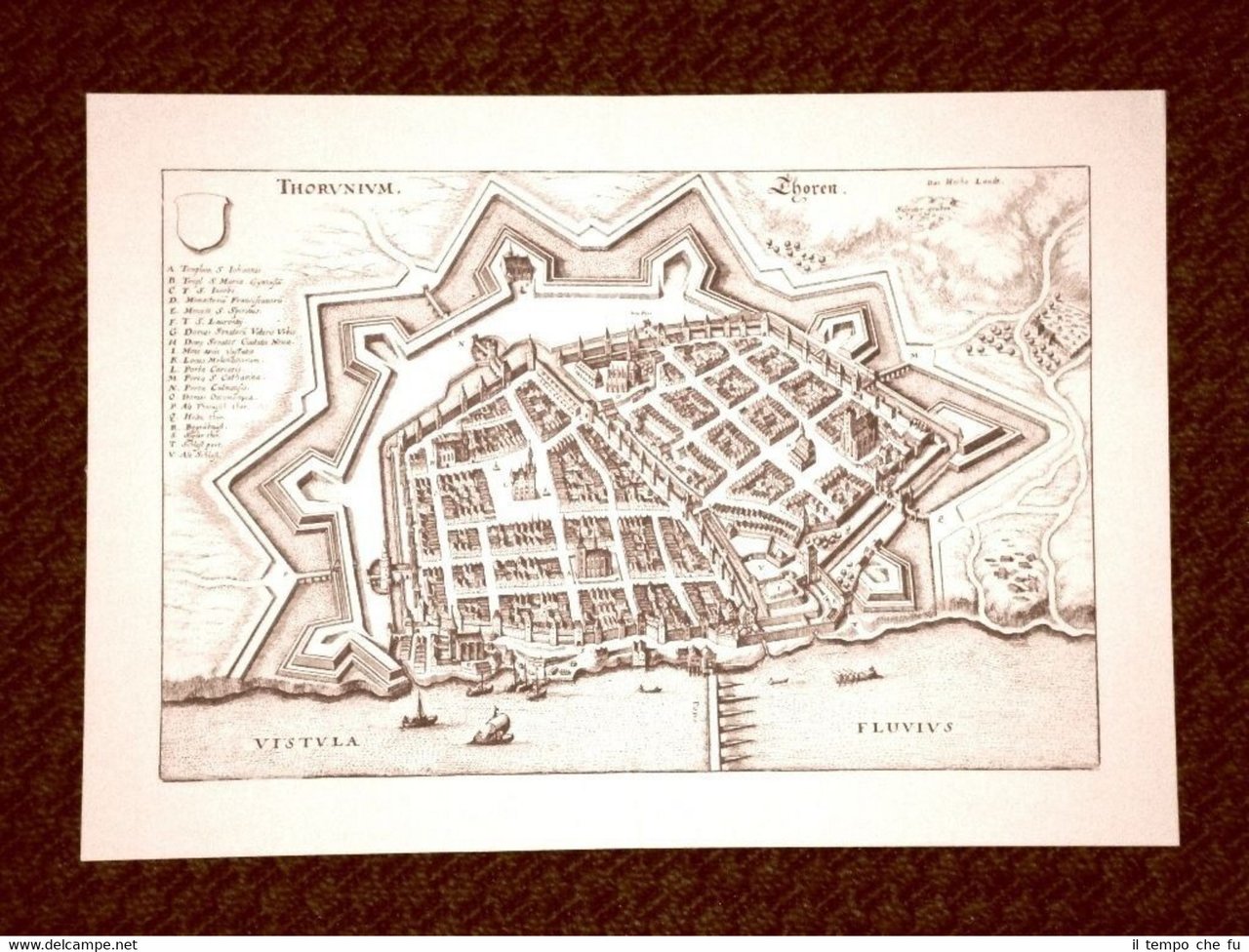 Toru? - Thorn Polonia Incisione di Merian Matthäus del 1640 …