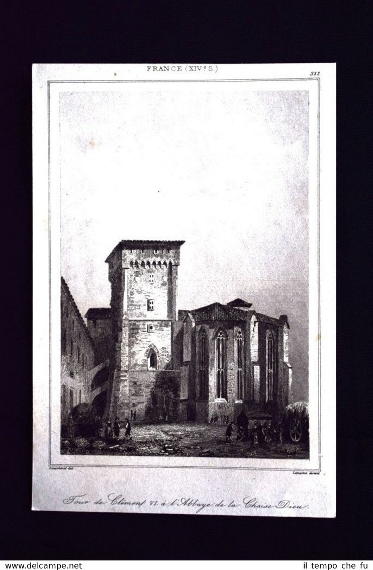 Tour de Clement VI, France Incisione del 1850 L'Univers pittoresque | Immagine principale