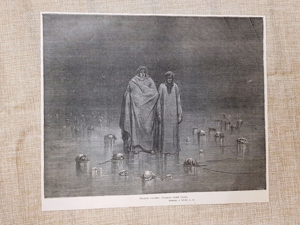 Traditori Cocito Divina Commedia Inferno Incisione di Gustave Doré del …