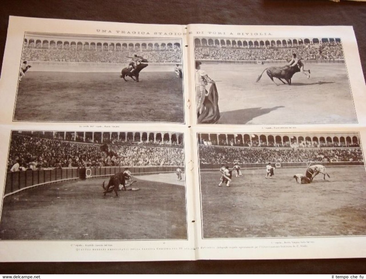 Tragedia a Siviglia 26 aprile 1909 Corrida Toro Torero Vàzquez …