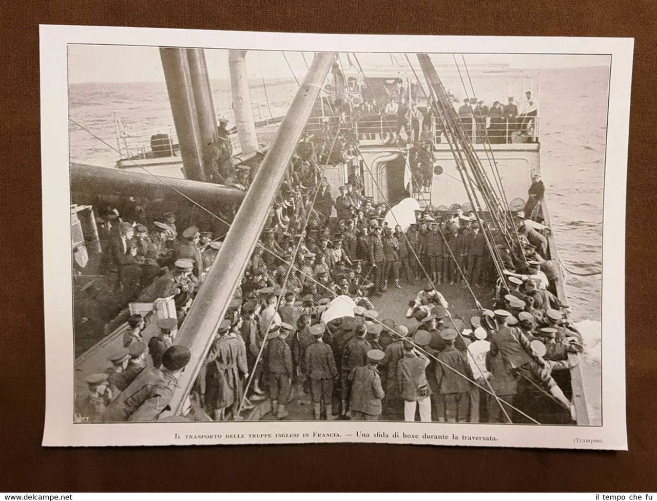 Trasporto di truppe inglesi in Francia nel 1915 Boxe WW1 …