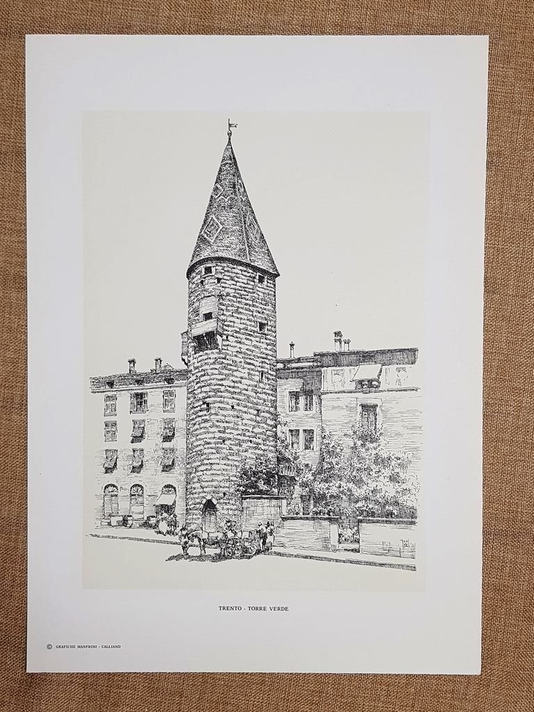 Trento Torre Verde Disegno di R. Iras Baldessari Tavola del …