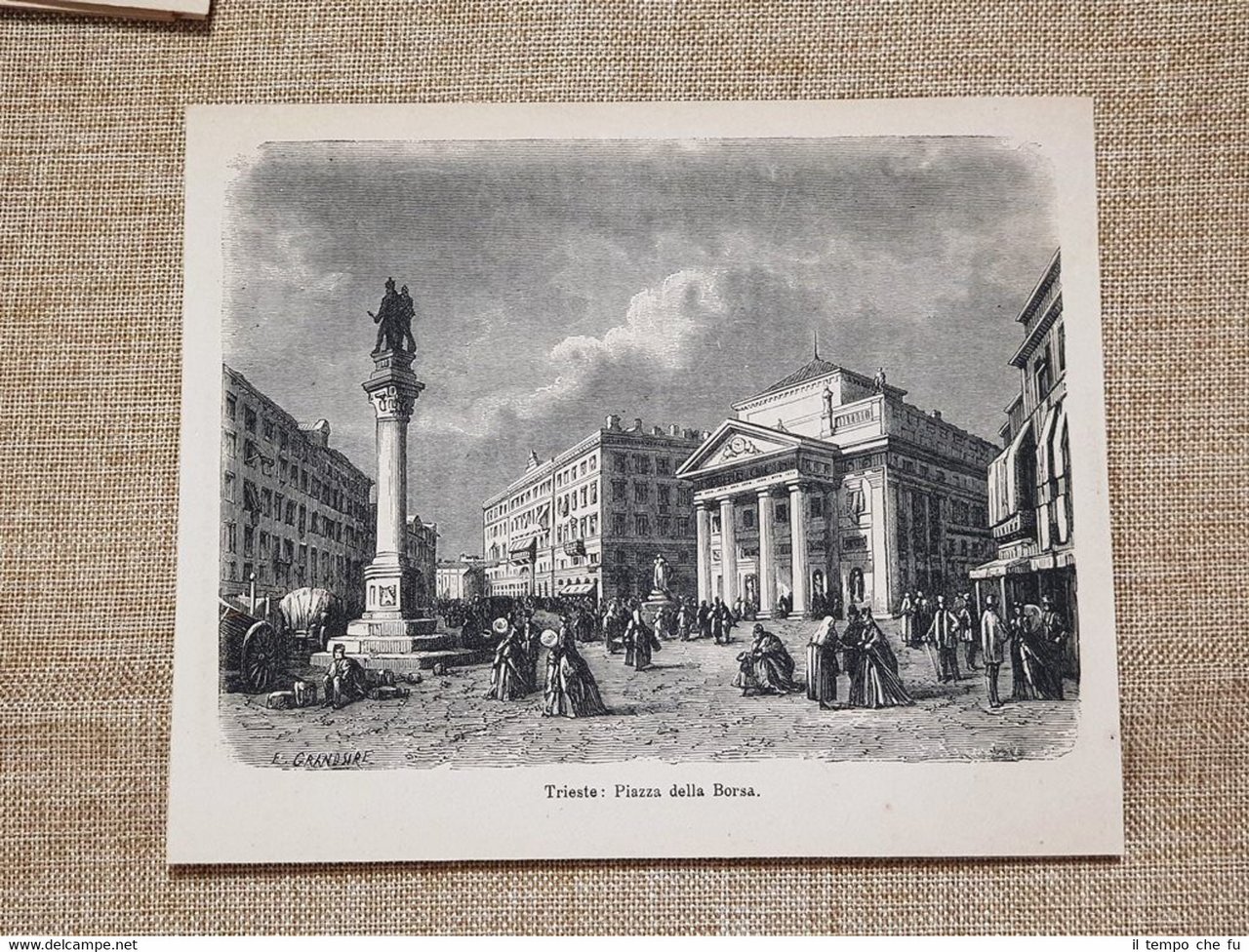 Trieste nel 1875 La Piazza della Borsa Friuli Venezia Giulia