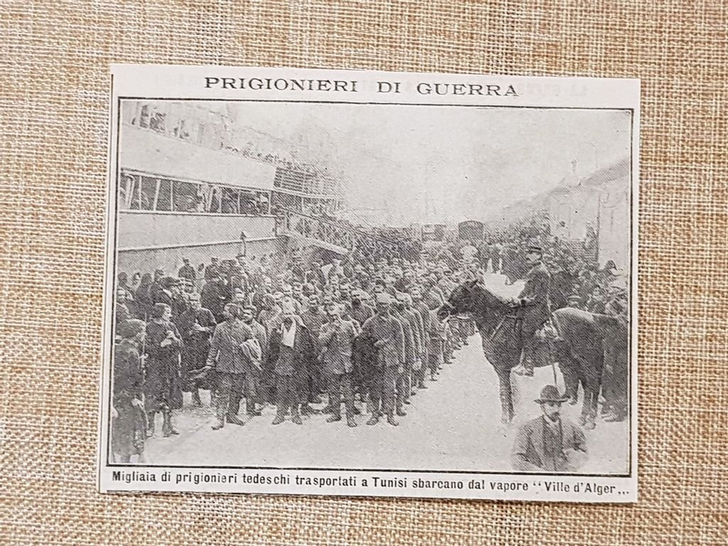Tunisi nel 1914 Sbarco di prigionieri di Germania Prima Guerra …