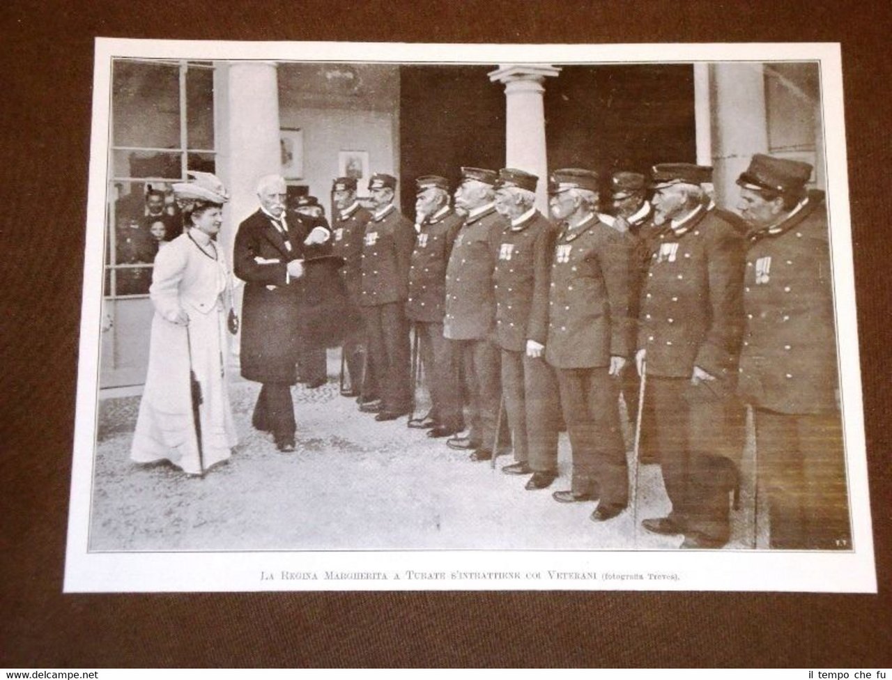 Turate nel 1906 La Regina Margherita con i veterani Como …