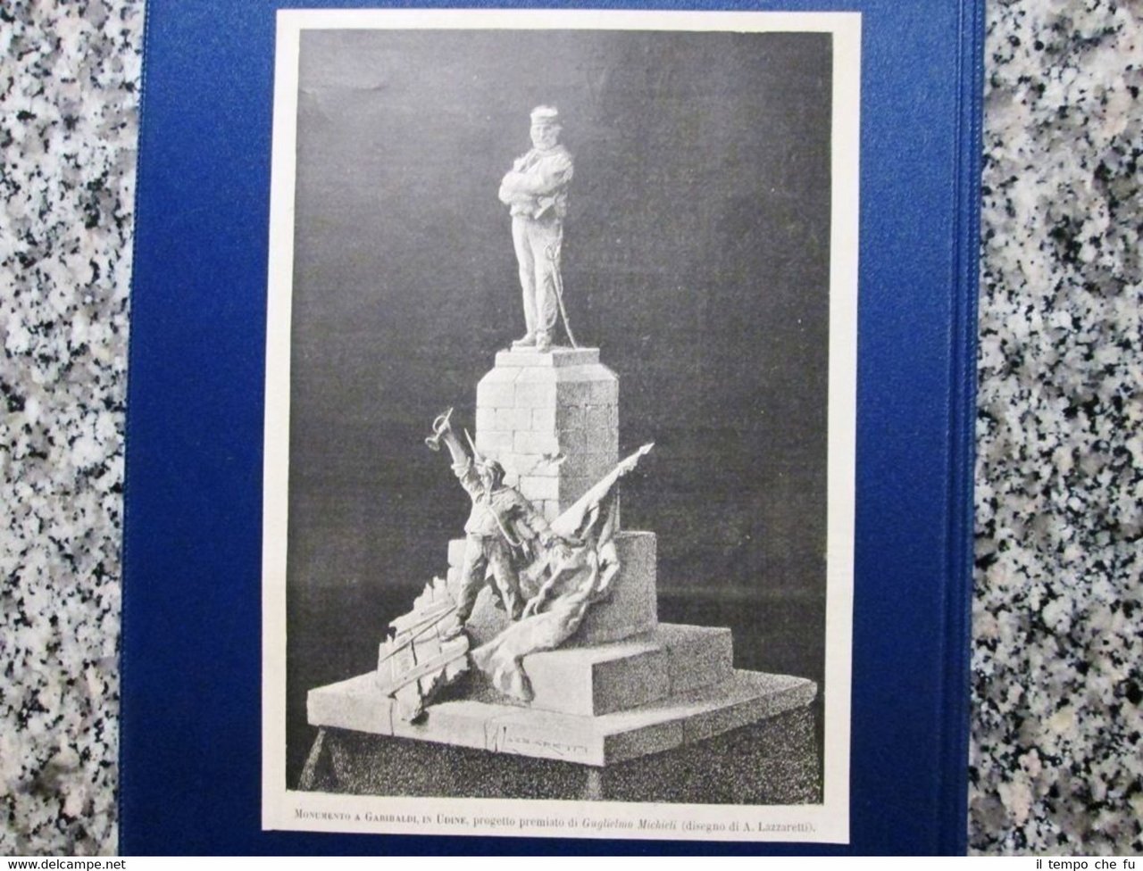 Udine 1885 - Monumento a Garibaldi, progetto premiato di G. …