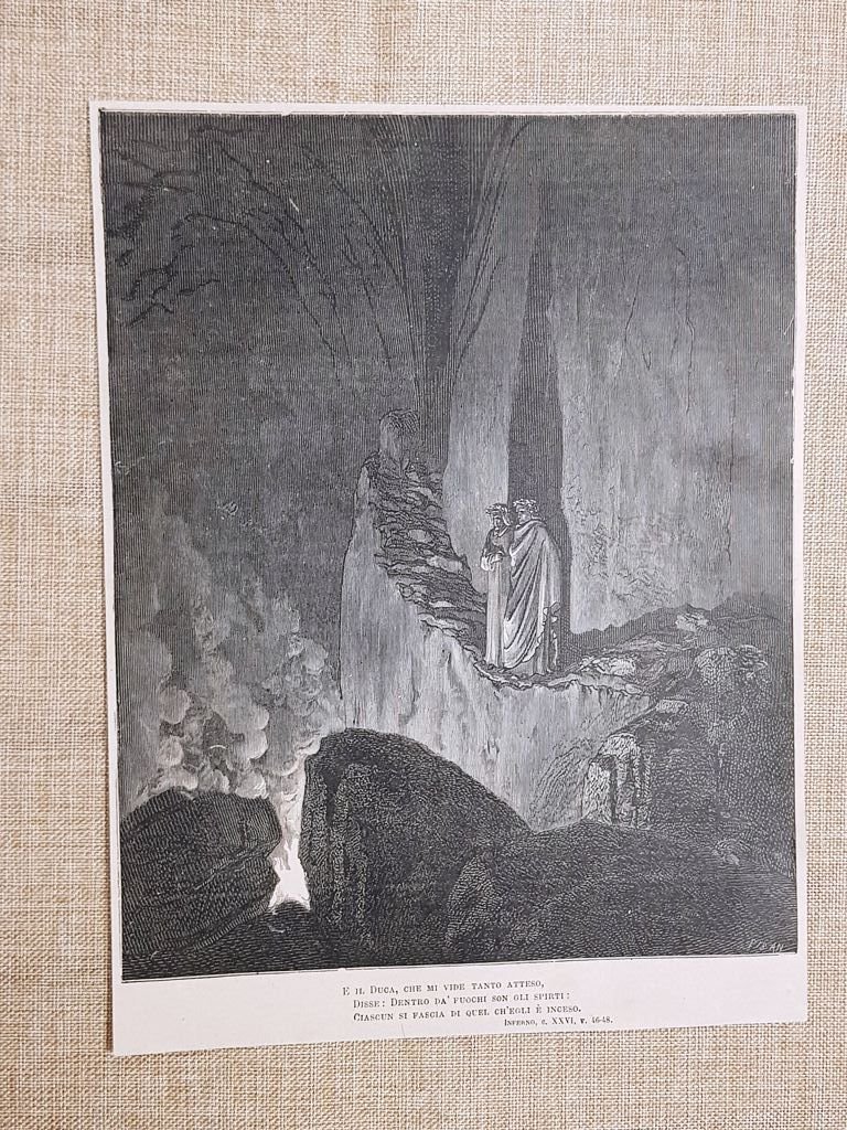 Ulisse e Diomede Divina Commedia Inferno Incisione di Gustave Doré …