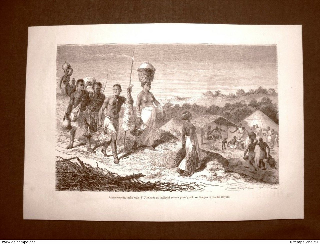 Un accampamento nella Valle d'Uthunga nel 1863 Indigeni e provvigioni …