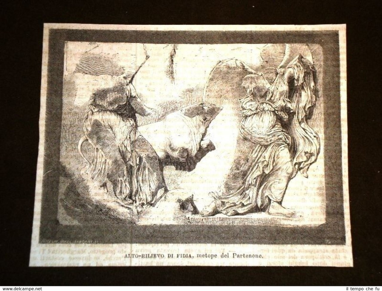Un Altorilievo di Fidia Metope del Partenone nel 1869 Grecia