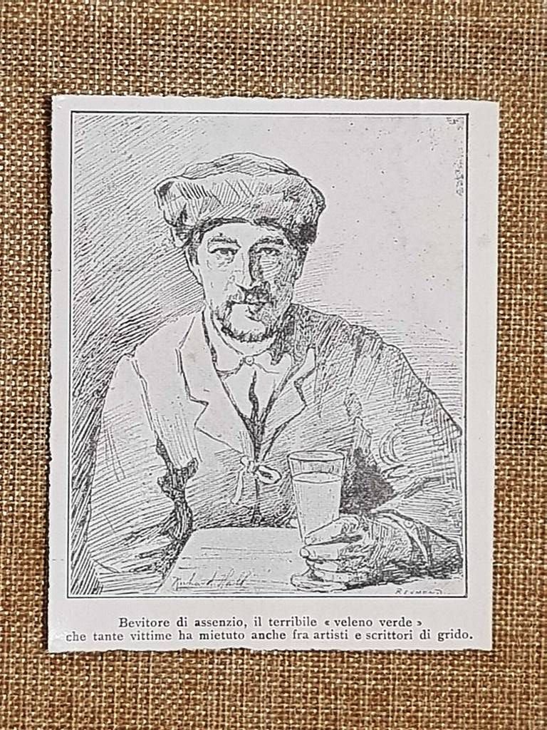 Un bevitore di assenzio Stampa del 1931