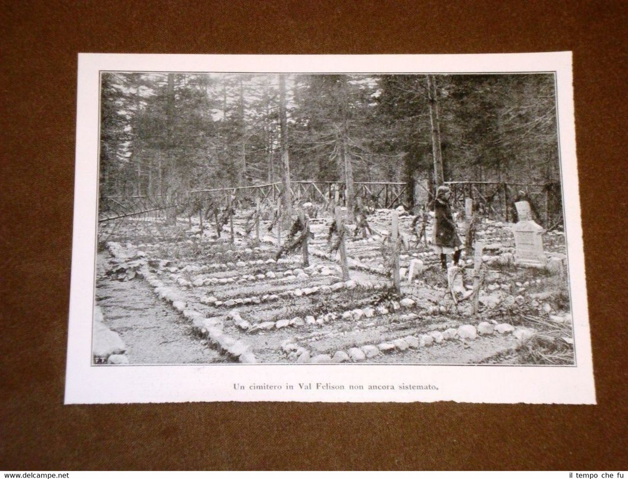 Un cimitero in Val Felison o Felizon nel 1920 Veneto