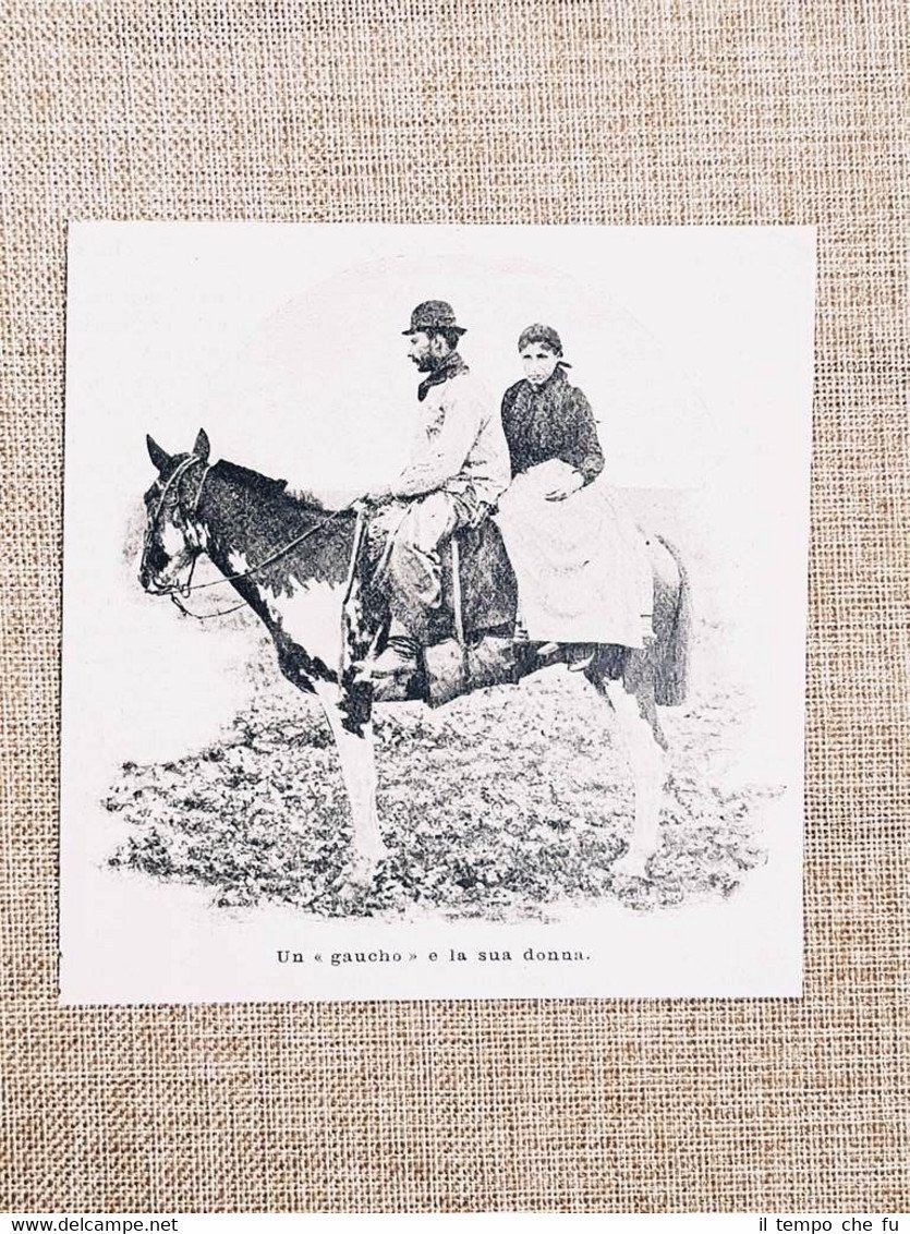 Un gaucho e la sua donna nel 1896 Mandriano delle …