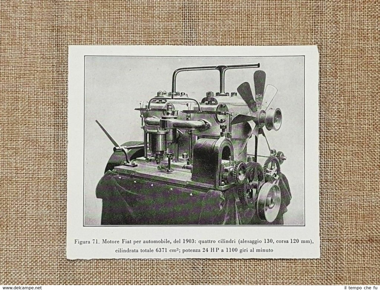Un motore FIAT per automobile nel 1903 6.371 cm3 e …