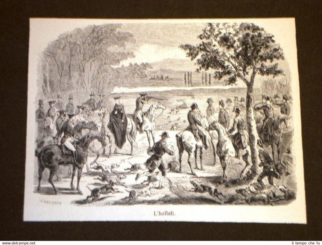 Una battuta di caccia in Francia nel 1858 Hallali del …