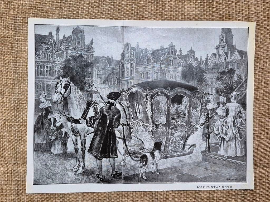 Una carrozza trainata da slitte ad Amsterdam Autore ignoto Stampa … | Immagine principale