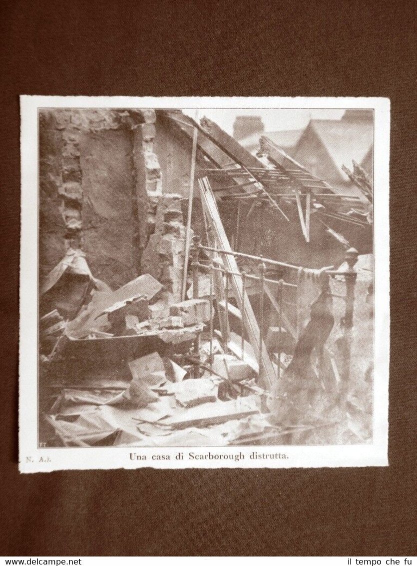 Una casa di Scarborough nel 1915 WW1 Guerra Città inglese …