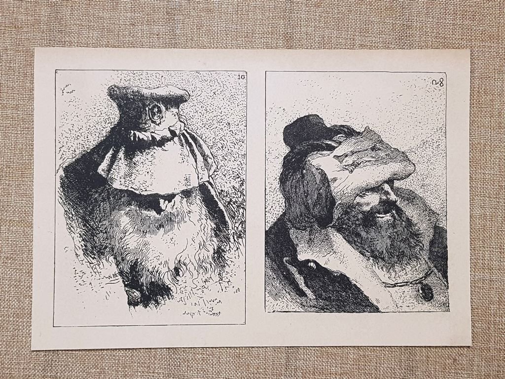 Uomo con cappello grande e sulla fronte Giambattista Tiepolo Incisione … | Immagine principale