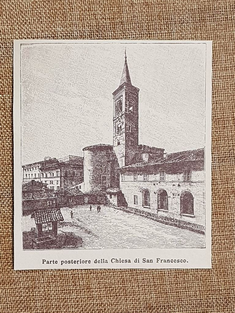 Urbino nell'800 Parte posteriore della Chiesa di San Francesco Marche