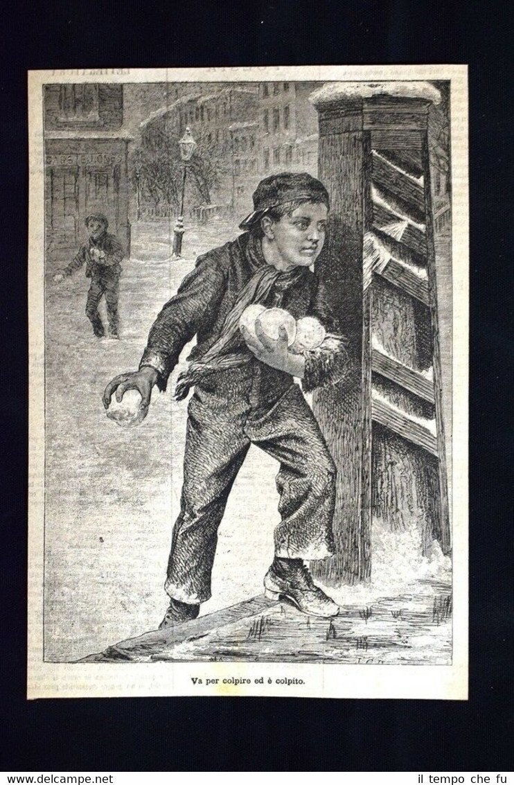 Va per colpire ed è colpito Incisione del 1886