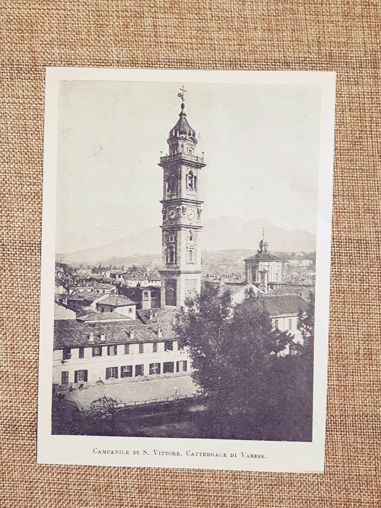 Varese nel 1899 Cattedrale Il Campanile di San Vittore Lombardia
