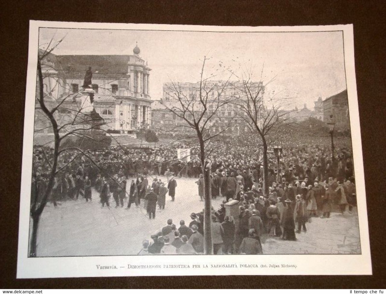 Varsavia nel 1905 Dimostrazione patriottica per la nazionalità polacca Polonia