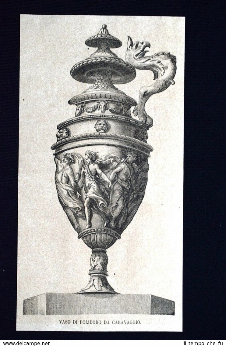 Vaso di Polidoro da Caravaggio Incisione del 1867